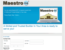 Tablet Screenshot of constructionmaestro.net